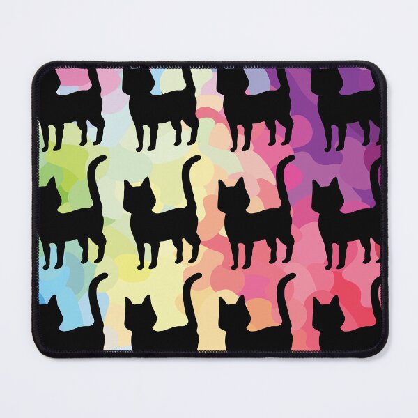 Item preview, Black Cats on Rainbow Pattern designed and sold by DestructoKitty.