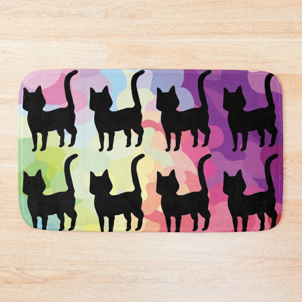 Item preview, Black Cats on Rainbow Pattern designed and sold by DestructoKitty.