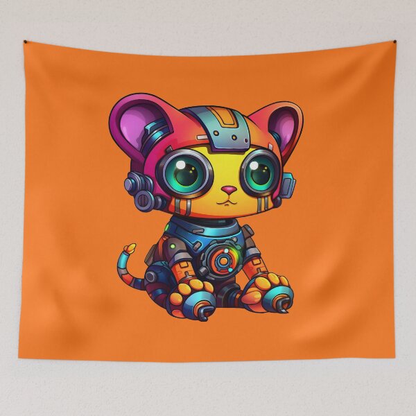 Item preview, Glimpse into the Robotic Futuristic Feline World designed and sold by AlienSkinEyes.
