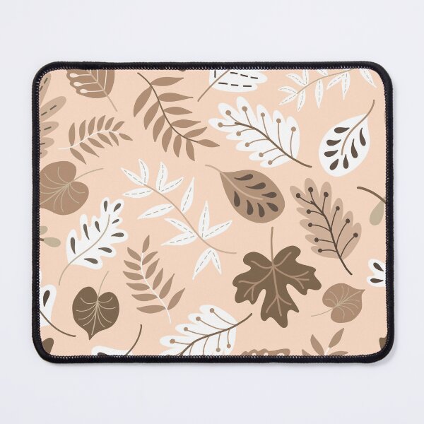 Item preview, Brown White Peach Botanical Leaf Pattern designed and sold by Nicola-Rowe.