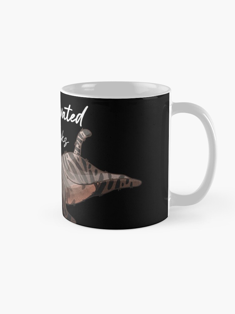 Thumbnail 5 of 6, Coffee Mug, Meow-tivated by snacks - lazy tabby cat designed and sold by FelineEmporium.
