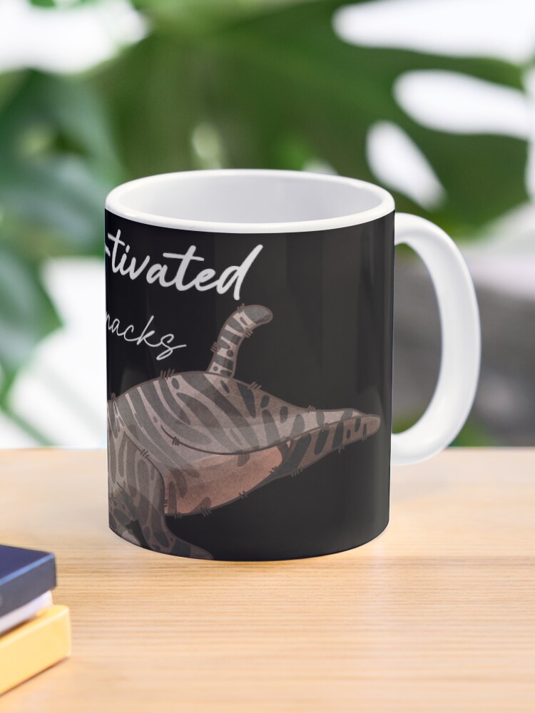 Thumbnail 1 of 6, Coffee Mug, Meow-tivated by snacks - lazy tabby cat designed and sold by FelineEmporium.