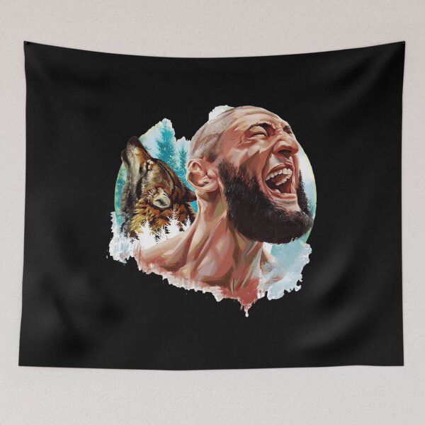 Item preview, Khamzat Chimaev Wolf designed and sold by LindaReynolds.