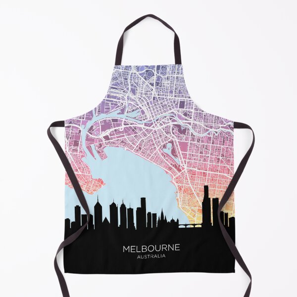 Item preview, Melbourne Skyline Map designed and sold by ArtPrints.