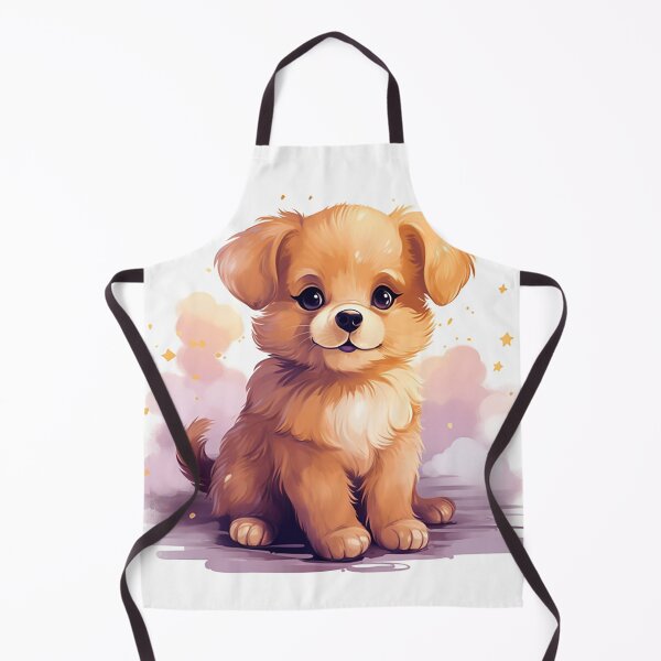 Aperçu de l'œuvre Chiot pastel douillet et câlin : ambiance chaleureuse et invitante créée et vendue par PaintbrushPlace.
