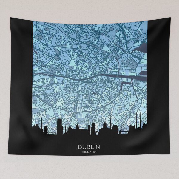 Item preview, Dublin Skyline Map designed and sold by ArtPrints.