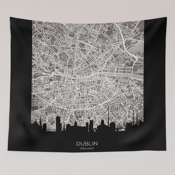 Item preview, Dublin Skyline Map designed and sold by ArtPrints.