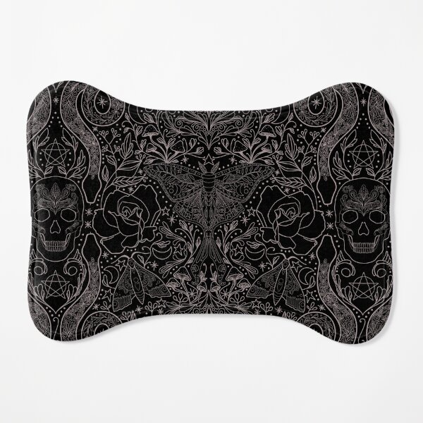 Gothic Garden Black Dog Mat