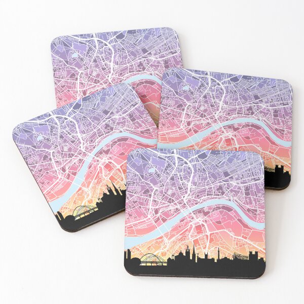 Item preview, Newcastle Skyline Map designed and sold by ArtPrints.