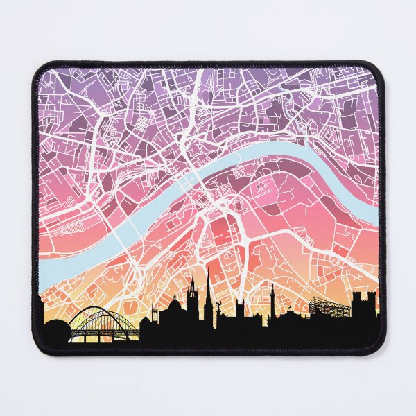 Item preview, Newcastle Skyline Map designed and sold by ArtPrints.