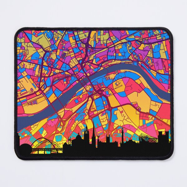 Item preview, Newcastle Skyline Map designed and sold by ArtPrints.
