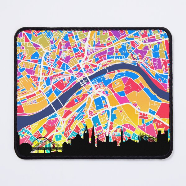 Item preview, Newcastle Skyline Map designed and sold by ArtPrints.