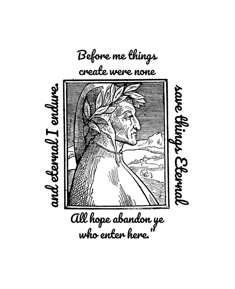 Dante Alighieri Divine Comedy Quotes iPad Case Skin