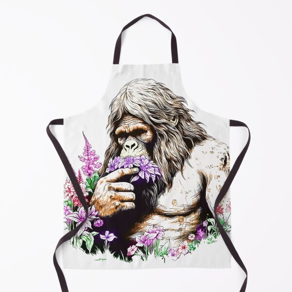 Item preview, Sasquatch Smelling the Flowers designed and sold by robotshane.