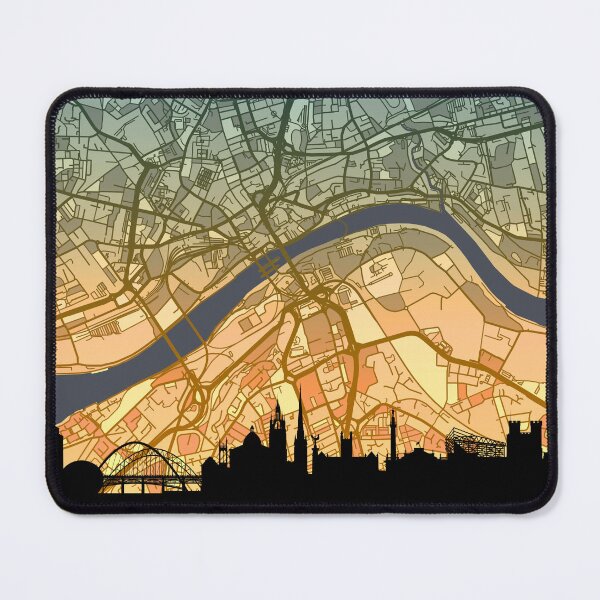 Item preview, Newcastle Skyline Map designed and sold by ArtPrints.