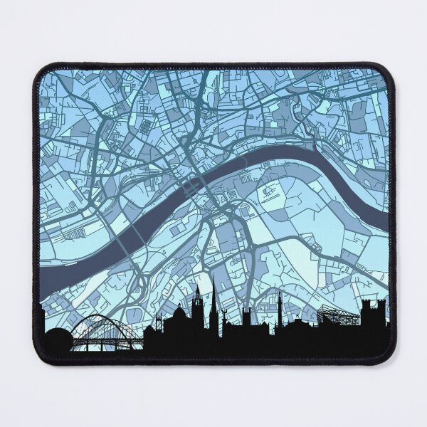 Item preview, Newcastle Skyline Map designed and sold by ArtPrints.