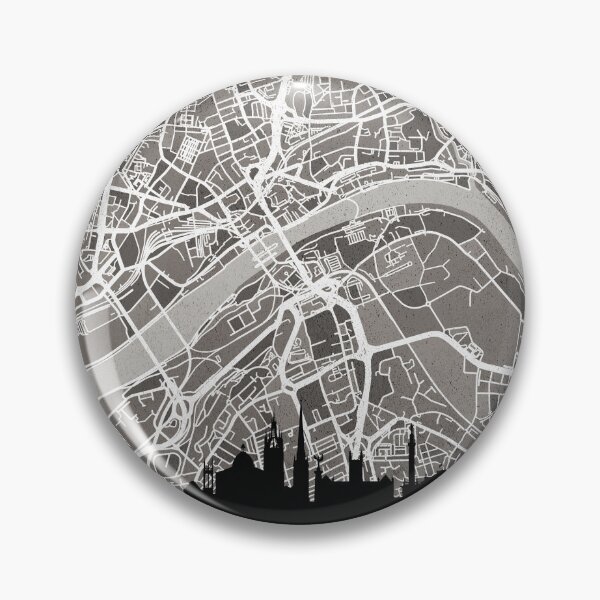 Item preview, Mapa del horizonte de Newcastle designed and sold by ArtPrints.