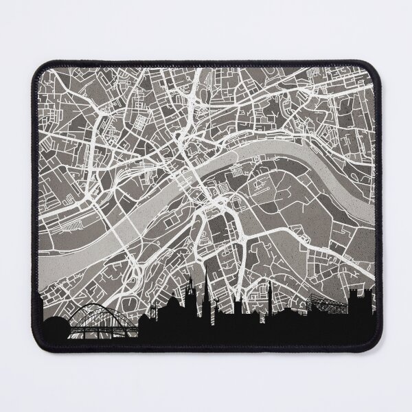 Item preview, Newcastle Skyline Map designed and sold by ArtPrints.