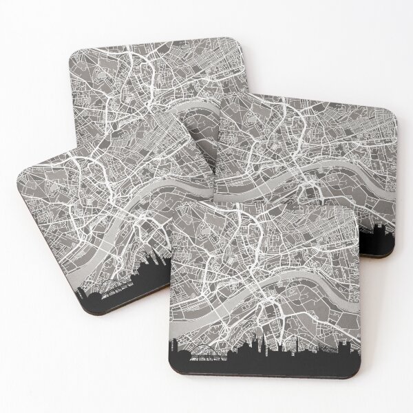 Item preview, Newcastle Skyline Map designed and sold by ArtPrints.