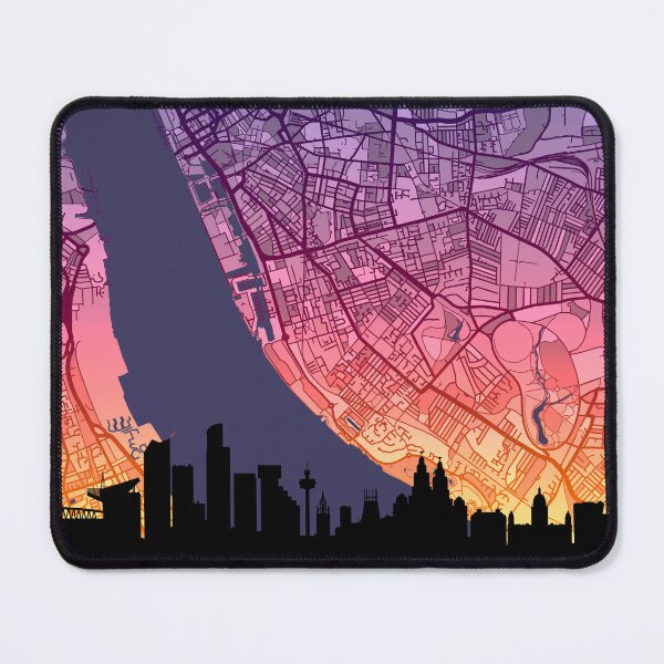 Item preview, Liverpool Skyline Map designed and sold by ArtPrints.