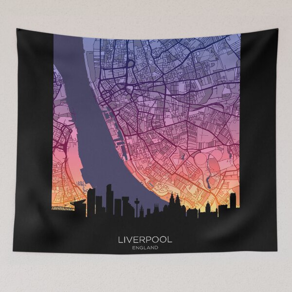 Item preview, Liverpool Skyline Map designed and sold by ArtPrints.