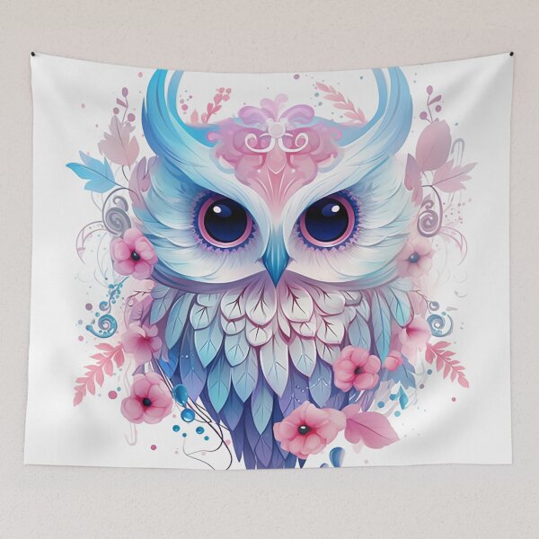 Item preview, Whimsical Pastel Owl: A Surreal and Playful Experience designed and sold by PaintbrushPlace.