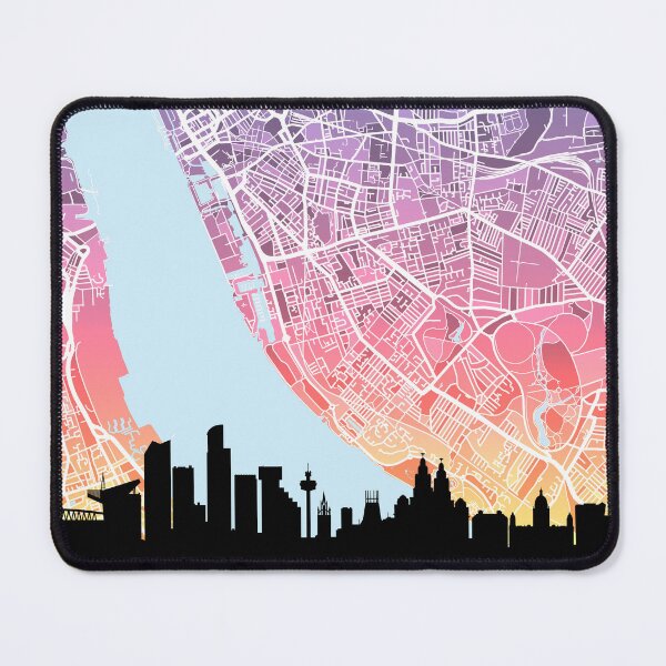 Item preview, Liverpool Skyline Map designed and sold by ArtPrints.