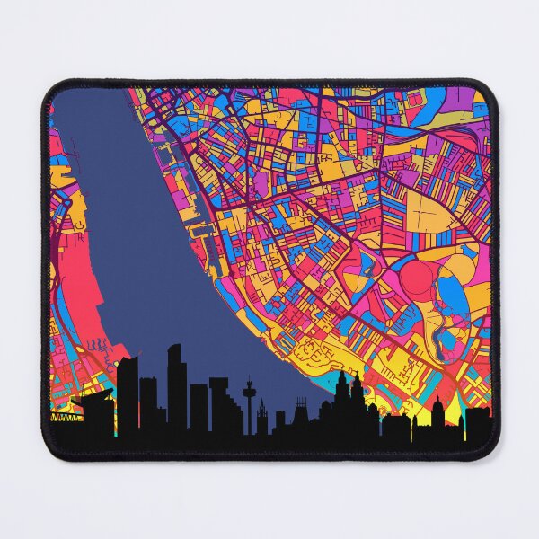 Item preview, Liverpool Skyline Map designed and sold by ArtPrints.