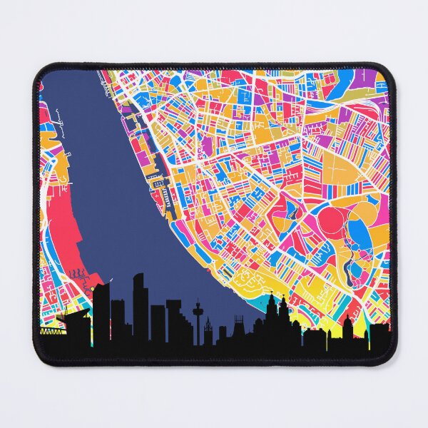Item preview, Liverpool Skyline Map designed and sold by ArtPrints.