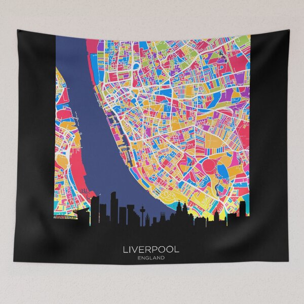 Item preview, Liverpool Skyline Map designed and sold by ArtPrints.