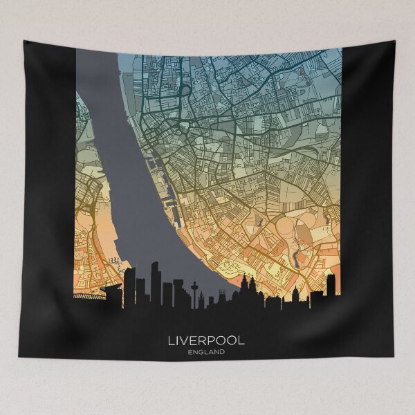 Item preview, Liverpool Skyline Map designed and sold by ArtPrints.