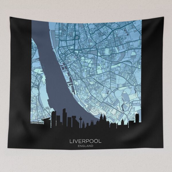 Item preview, Liverpool Skyline Map designed and sold by ArtPrints.