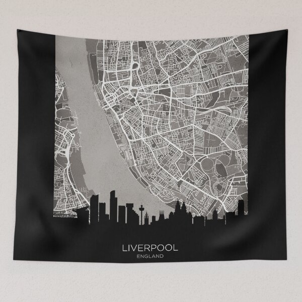 Item preview, Liverpool Skyline Map designed and sold by ArtPrints.
