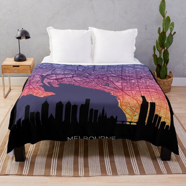 Item preview, Melbourne Skyline Map designed and sold by ArtPrints.