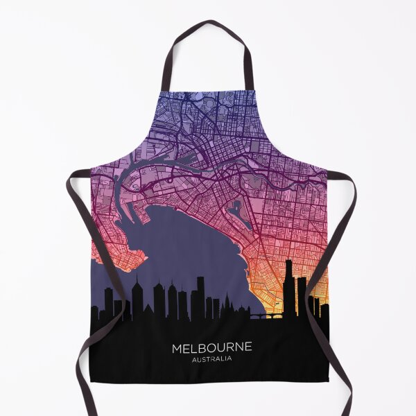 Item preview, Melbourne Skyline Map designed and sold by ArtPrints.