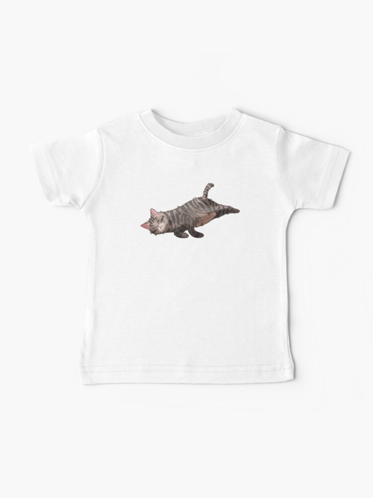 Thumbnail 1 of 2, Baby T-Shirt, Lazy Tabby Cat designed and sold by FelineEmporium.