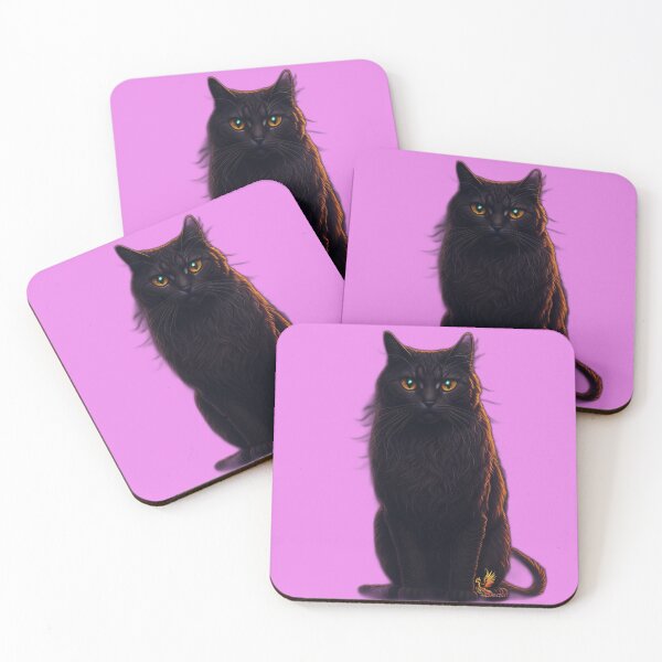 Item preview, Full-Body Black Cat (Pink) designed and sold by AmaziaCo.