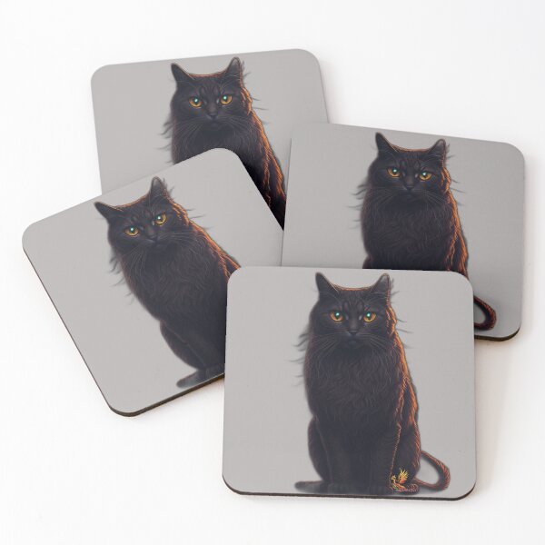 Item preview, Full-Body Black Cat (Grey) designed and sold by AmaziaCo.