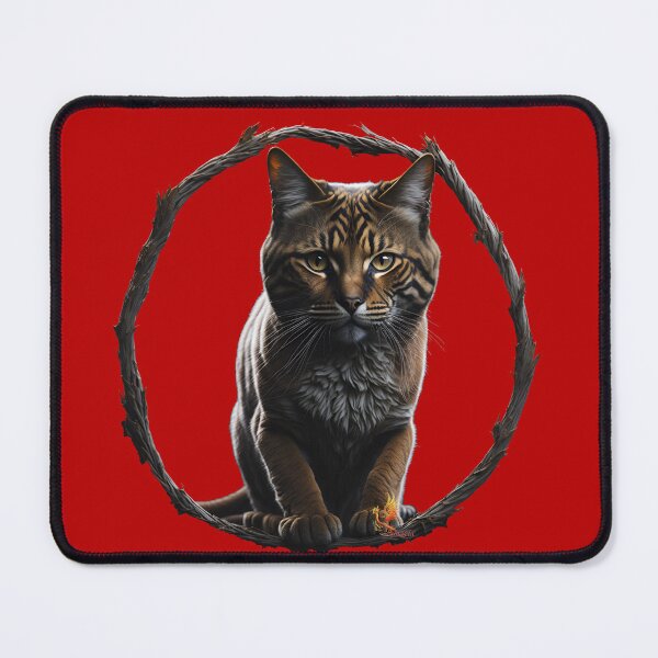 Item preview, Cat Stalking Through the Circle (Red) designed and sold by AmaziaCo.