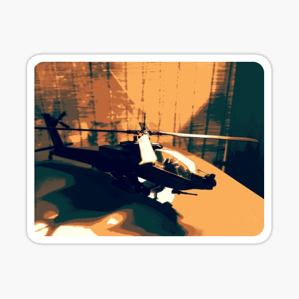 Vista previa del artículo con la obra «Helicóptero Apache AH64», diseñado y vendido por retropenguin.