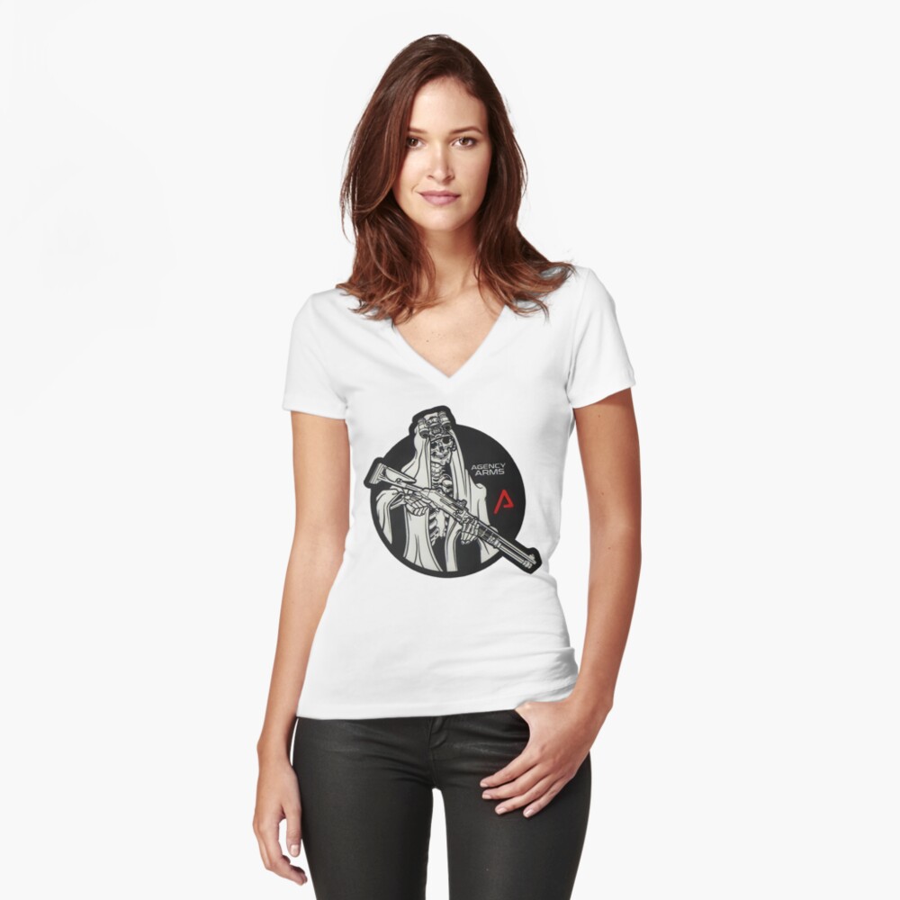 Vista previa del artículo con la obra «Camiseta entallada de cuello en V», diseñado y vendido por KalaiyaNorthall.
