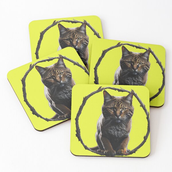 Item preview, Cat Stalking Through the Circle (Yellow) designed and sold by AmaziaCo.