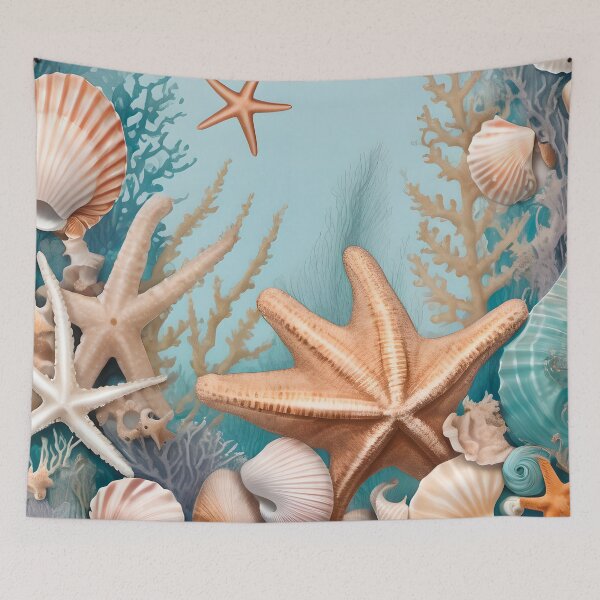 Item preview, Bottom of the sea with starfishes designed and sold by artedamensagem.