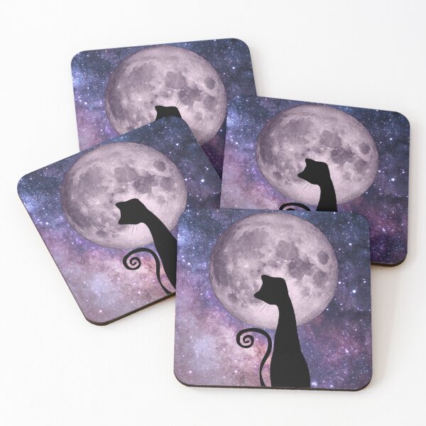 Item preview, Moon Cat in Pink and Purple designed and sold by CheekyKitty.