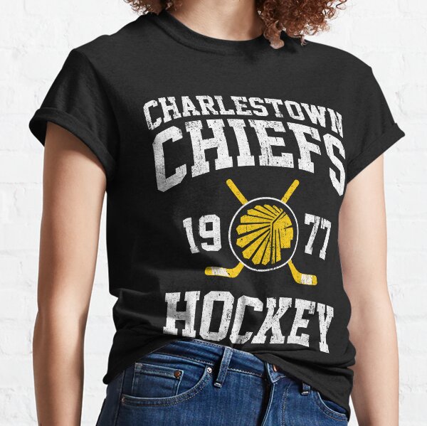 : Charlestown Chiefs Warrior - Slap Shot Hockey T-Shirt Hockey  for Men (Large, Heather Grey) : Sports & Outdoors