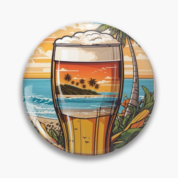 Item preview, Beachside Brew: The Lost Beer Glass designed and sold by ViralVibeLab.
