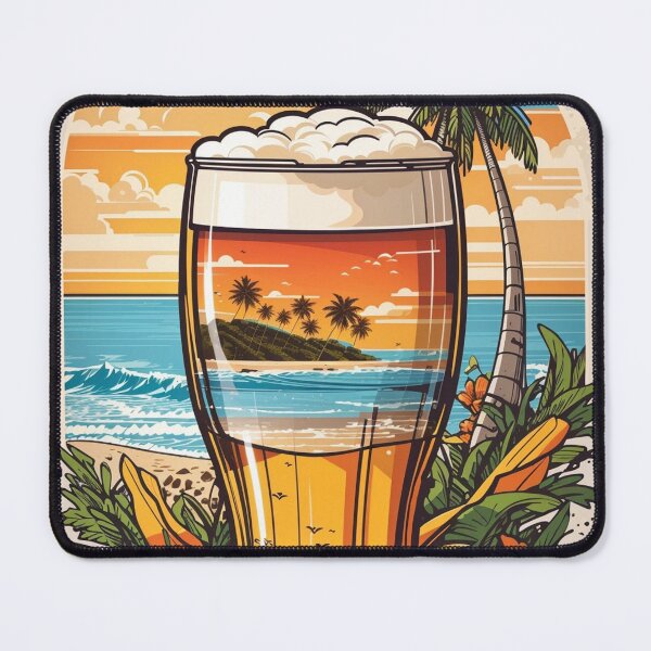 Item preview, Beachside Brew: The Lost Beer Glass designed and sold by ViralVibeLab.