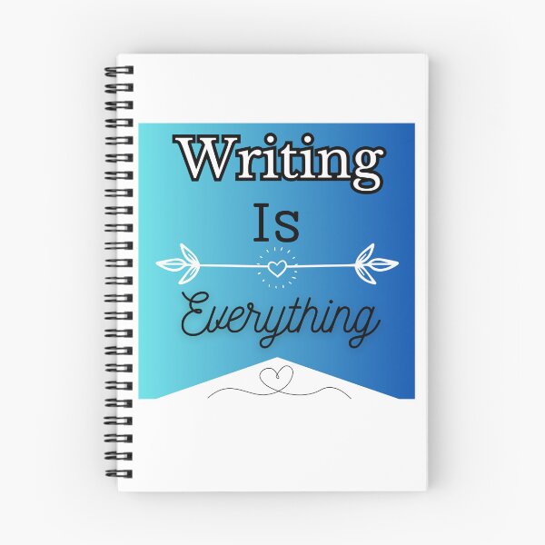 Item preview, Writing Is Everything blue gradient background with heart design designed and sold by Susan-Marie220.