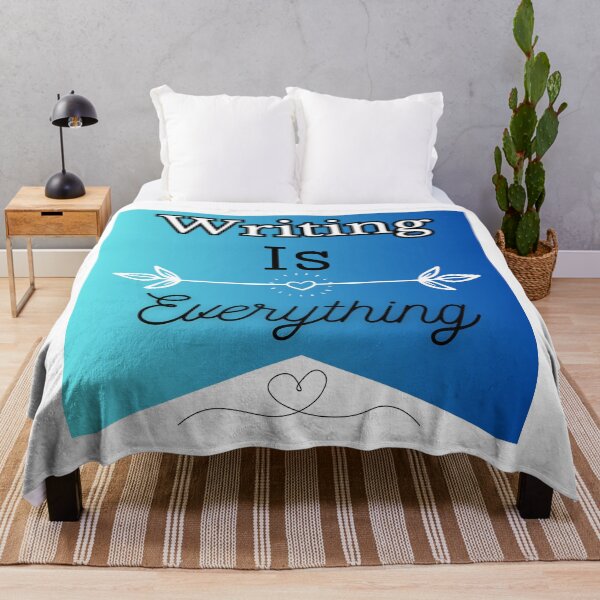 Item preview, Writing Is Everything blue gradient background with heart design designed and sold by Susan-Marie220.