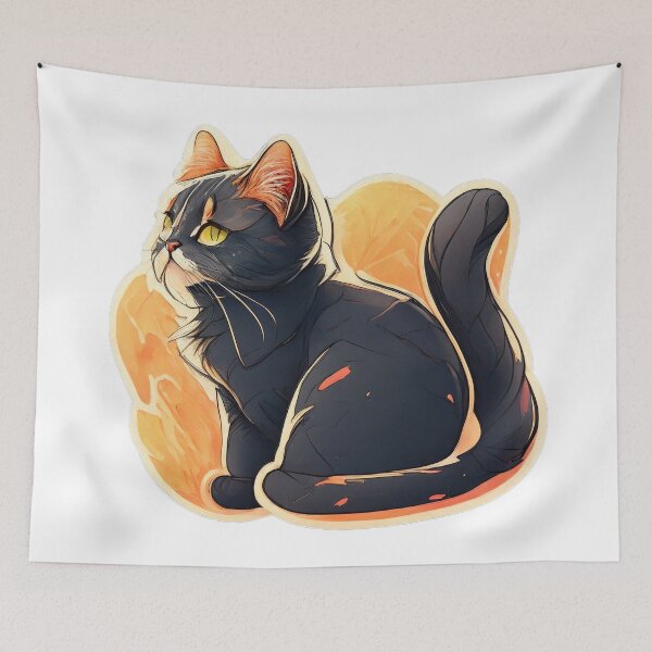 Item preview, The Charismatic Charms of a Cute Black Cat designed and sold by NidADesign.